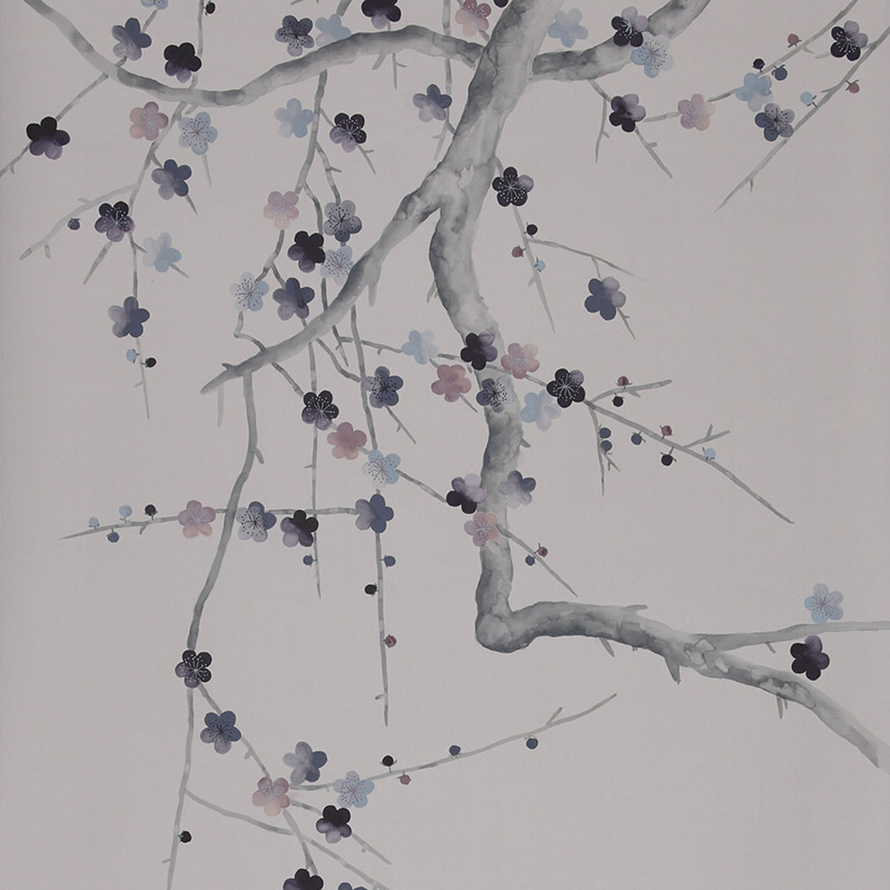 Обои ручная роспись Plum Blossom Special Colourway on Lilac Hint dyed silk Обои ручная роспись Plum Blossom Special Colourway on Lilac Hint dyed silk в Тюмени | Loft Concept