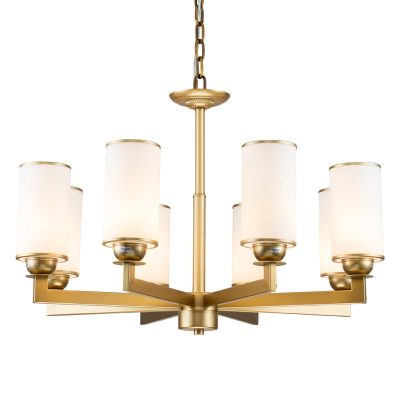 Люстра Amoret Chandelier 76 Латунь Белое матовое стекло Люстра Amoret Chandelier 76 Латунь Белое матовое стекло в Тюмени | Loft Concept