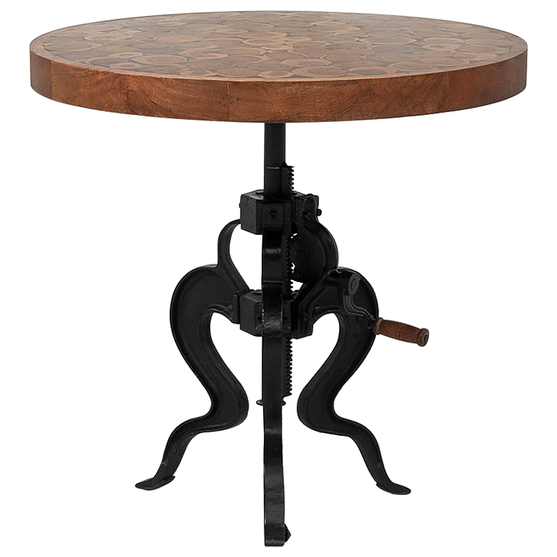 Обеденный стол с регулируемой высотой Dalton Loft Dining Table Коричневый Черный Обеденный стол с регулируемой высотой Dalton Loft Dining Table Коричневый Черный в Тюмени | Loft Concept