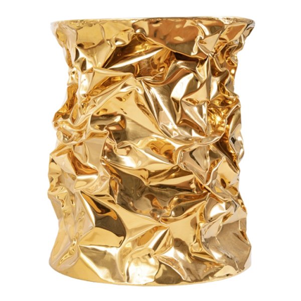 Приставной столик Stool Gold Crumpled Paper Приставной столик Stool Gold Crumpled Paper в Тюмени | Loft Concept