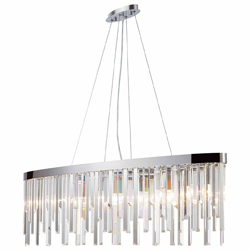 Люстра Bennett Oval Chandelier chrome Хром Прозрачный Люстра Bennett Oval Chandelier chrome Хром Прозрачный в Тюмени | Loft Concept