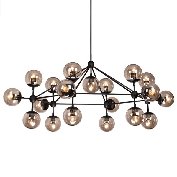 Люстра Modo Chandelier 19 Globes Дымчатый (Smoke) Люстра Modo Chandelier 19 Globes Дымчатый (Smoke) в Тюмени | Loft Concept