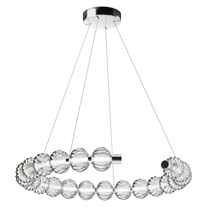 Светильник кольцо со стеклянными шарами Balls Lamp Хром Светильник кольцо со стеклянными шарами Balls Lamp Хром в Тюмени | Loft Concept