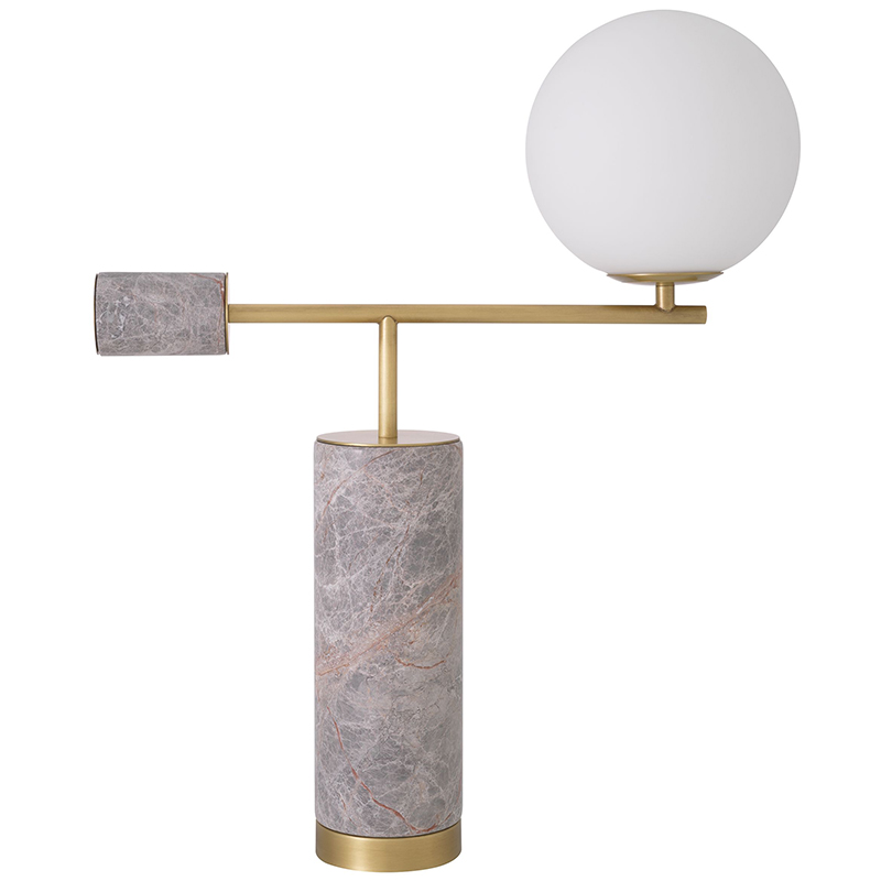 Настольная лампа Eichholtz Table Lamp Xperience Grey Серый Латунь Белое матовое стекло Настольная лампа Eichholtz Table Lamp Xperience Grey Серый Латунь Белое матовое стекло в Тюмени | Loft Concept