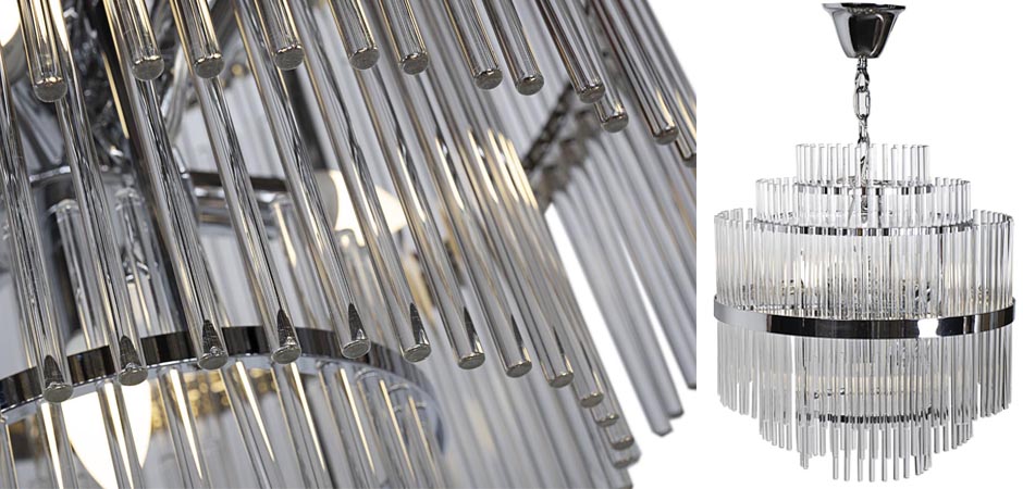 Люстра Hexagon Tube Light Multi-Tiered Chandelier Люстра Hexagon Tube Light Multi-Tiered Chandelier - Loft-Concept в Тюмени