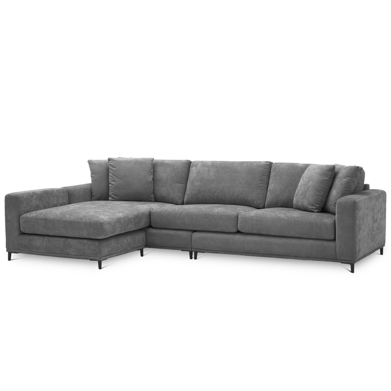 Диван Eichholtz Sofa Feraud Lounge grey Серый Черный Диван Eichholtz Sofa Feraud Lounge grey Серый Черный в Тюмени | Loft Concept