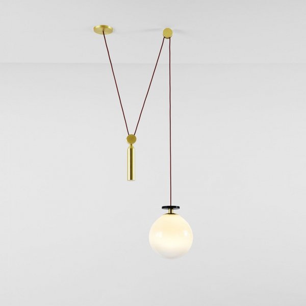 Подвесной светильник Shape up Pendant Globe White Латунь Белый Подвесной светильник Shape up Pendant Globe White Латунь Белый в Тюмени | Loft Concept
