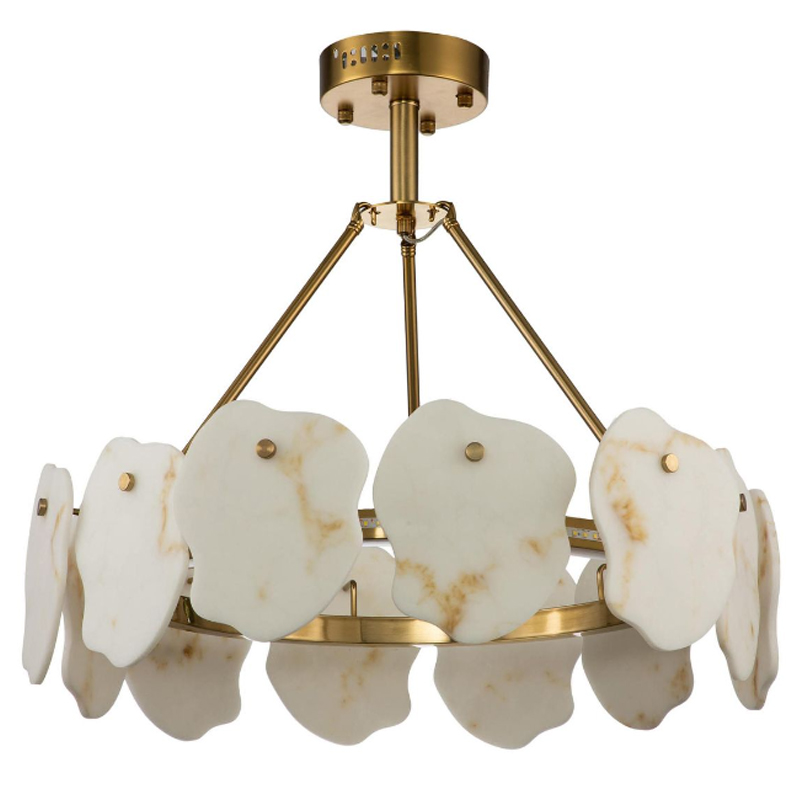 Люстра Мрамор Lucretia Marble Round Chandelier 60 см Латунь Белый Мрамор Bianco Люстра Мрамор Lucretia Marble Round Chandelier 60 см Латунь Белый Мрамор Bianco в Тюмени | Loft Concept