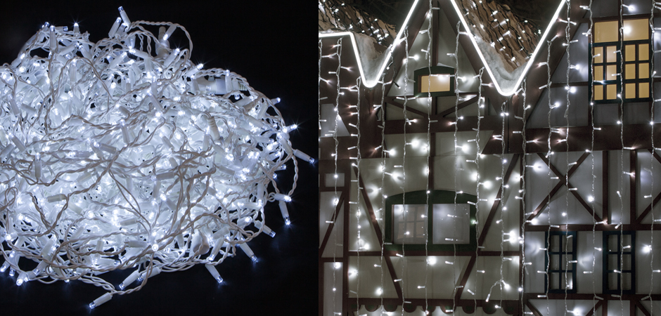 Гирлянда-Занавес с Белым светом - Loft-Concept в Тюмени