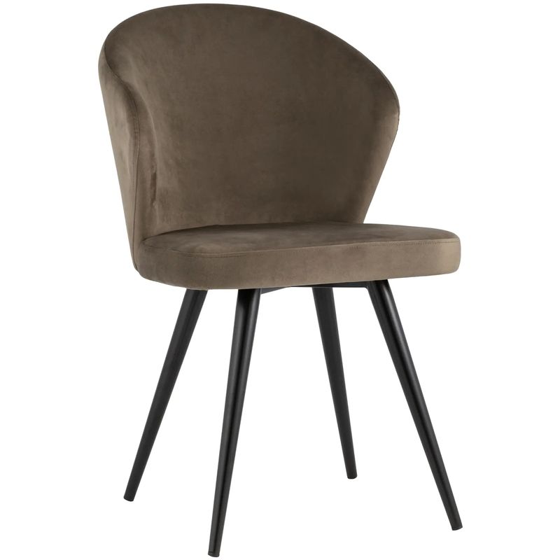 Стул Коричневый Бархат Volante Chair Коричневый Черный Стул Коричневый Бархат Volante Chair Коричневый Черный в Тюмени | Loft Concept