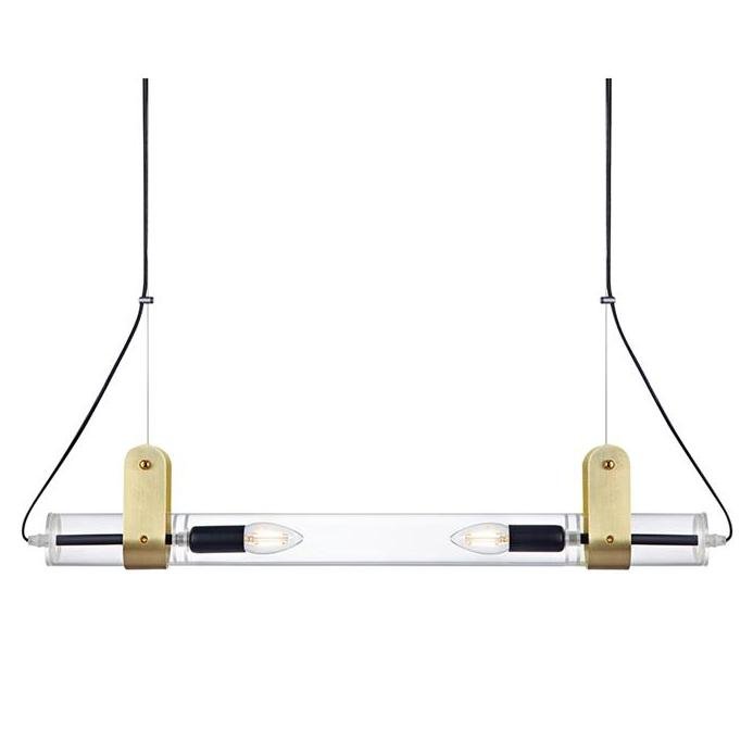 Люстра ReTube Pendant Double Латунь Люстра ReTube Pendant Double Латунь в Тюмени | Loft Concept