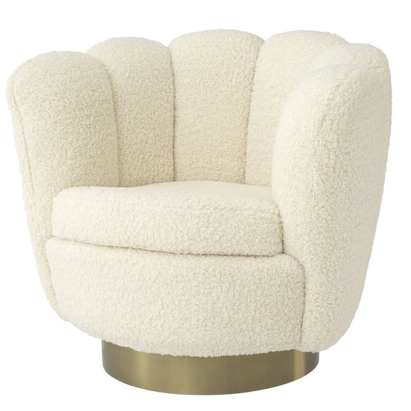 Кресло Eichholtz Swivel Chair Mirage cream Кремовый Матовая латунь Кресло Eichholtz Swivel Chair Mirage cream Кремовый Матовая латунь в Тюмени | Loft Concept