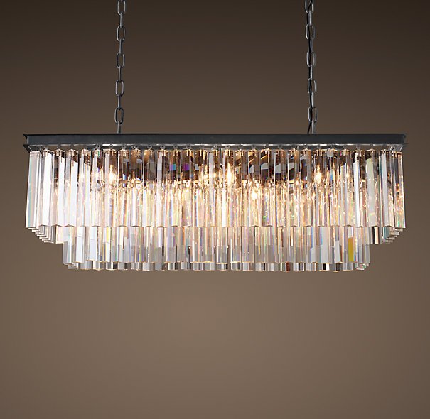 Люстра RH 1920s Odeon Clear Glass Fringe Black iron 90 Черный Люстра RH 1920s Odeon Clear Glass Fringe Black iron 90 Черный в Тюмени | Loft Concept