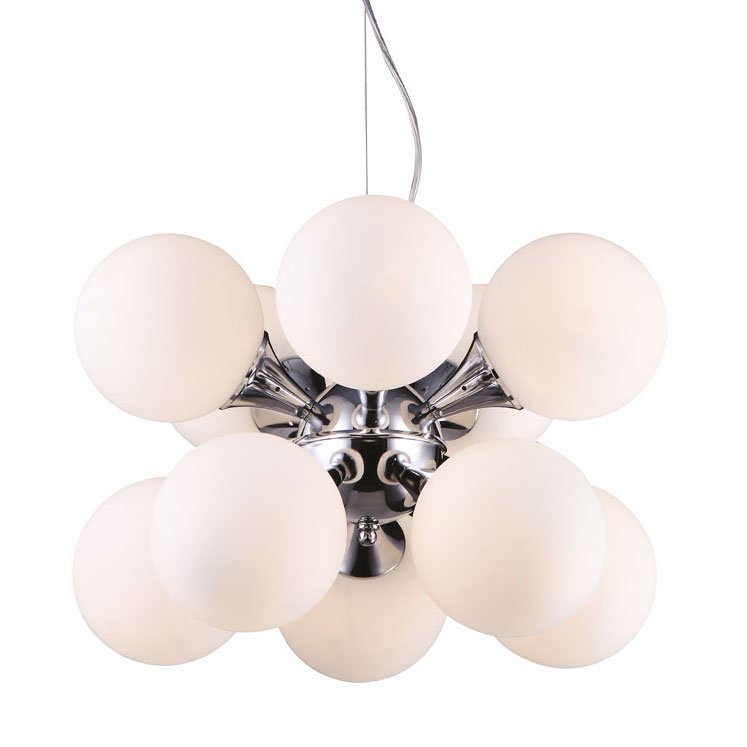Люстры MOONDROP Pendant Lamp Хром Белый Люстры MOONDROP Pendant Lamp Хром Белый в Тюмени | Loft Concept