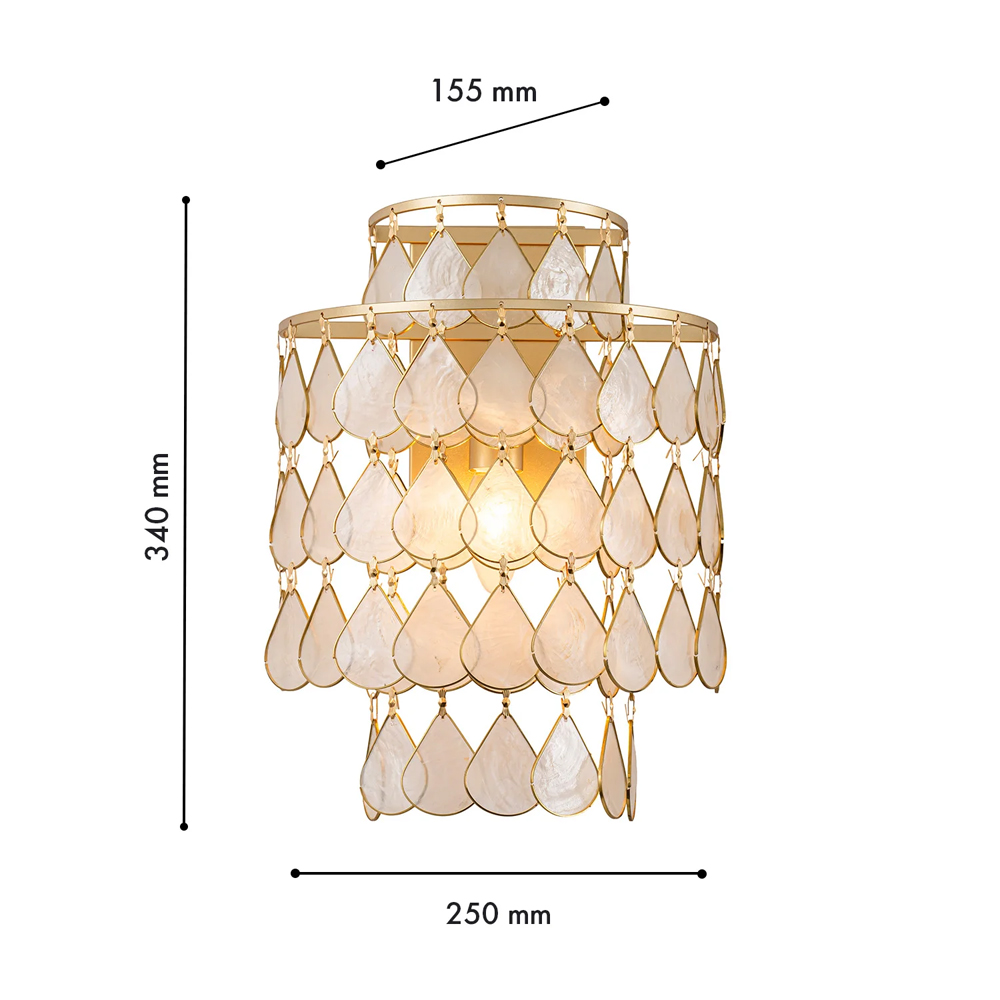 Бра с декором из натуральной морской ракушки Iridescent Light в Тюмени