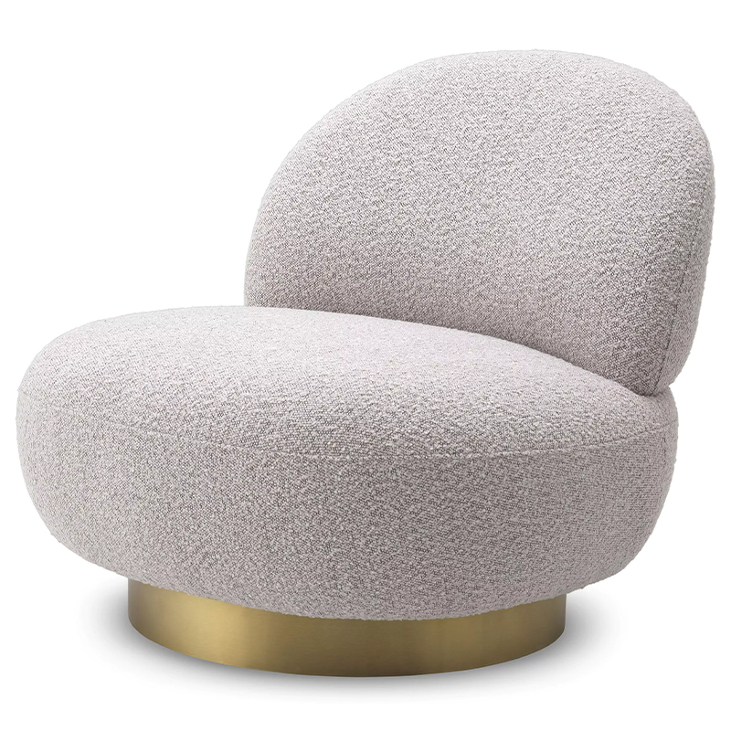 Кресло Eichholtz Swivel Chair Clement Grey Светло-серый Латунь Кресло Eichholtz Swivel Chair Clement Grey Светло-серый Латунь в Тюмени | Loft Concept