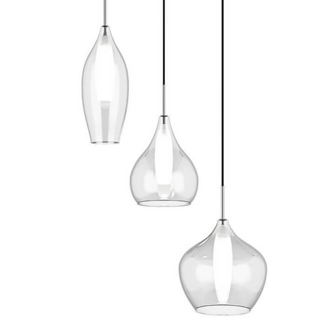 Люстра Candiano Transparent Triple Прозрачный Хром Люстра Candiano Transparent Triple Прозрачный Хром в Тюмени | Loft Concept