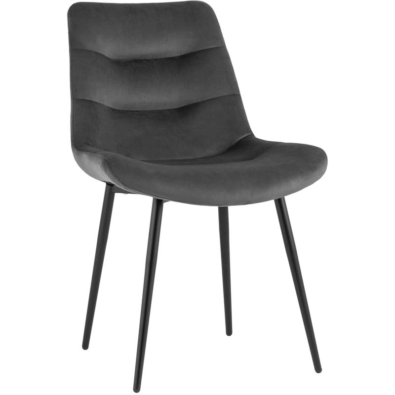 Стул Austin Chair Серый Велюр Серый Черный Стул Austin Chair Серый Велюр Серый Черный в Тюмени | Loft Concept