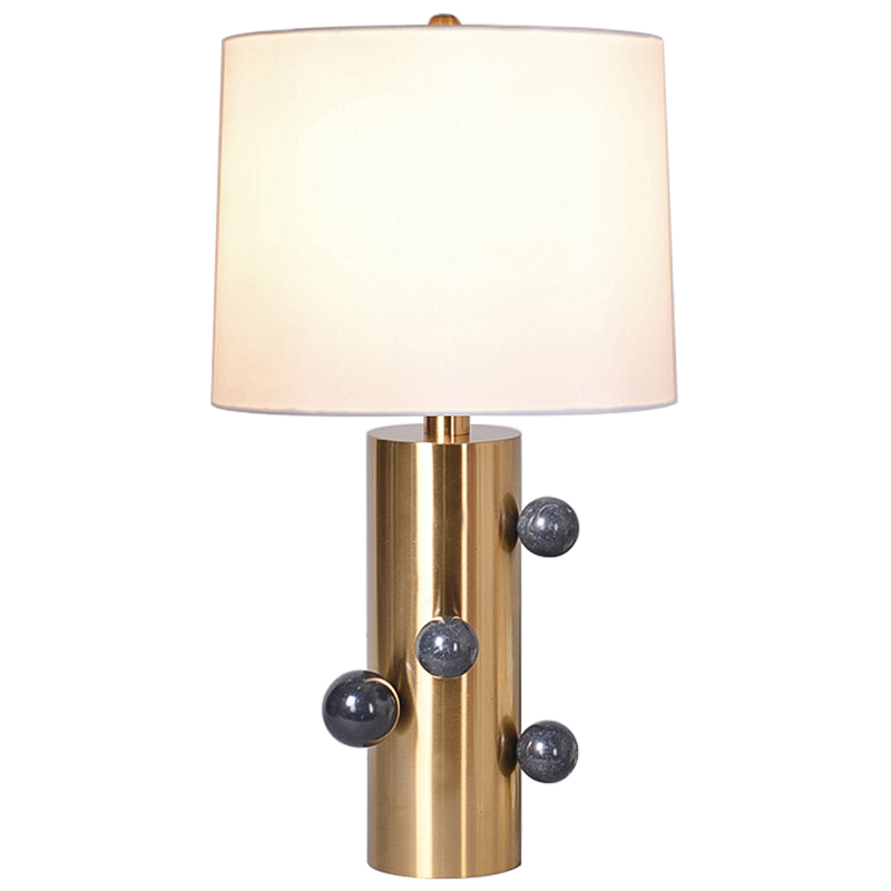 Настольная лампа с абажуром Cantrell Table Lamp Black Бежевый Золотой Черный Настольная лампа с абажуром Cantrell Table Lamp Black Бежевый Золотой Черный в Тюмени | Loft Concept
