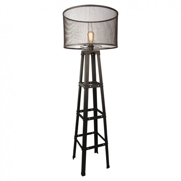 Торшер Radial Cage Floor Lamp Черный Торшер Radial Cage Floor Lamp Черный в Тюмени | Loft Concept