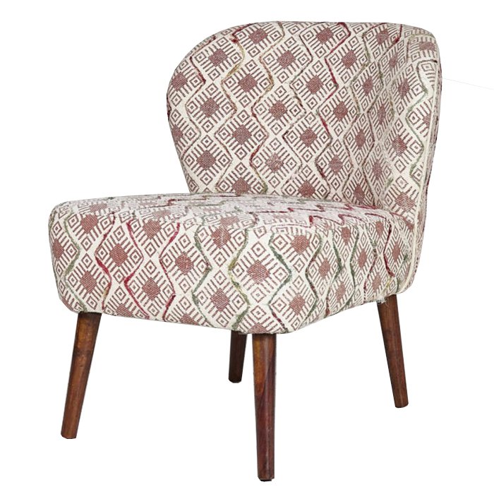 Кресло с розовым орнаментом KELIM Pattern Белый Розовый (Rose) Коричневый Кресло с розовым орнаментом KELIM Pattern Белый Розовый (Rose) Коричневый в Тюмени | Loft Concept