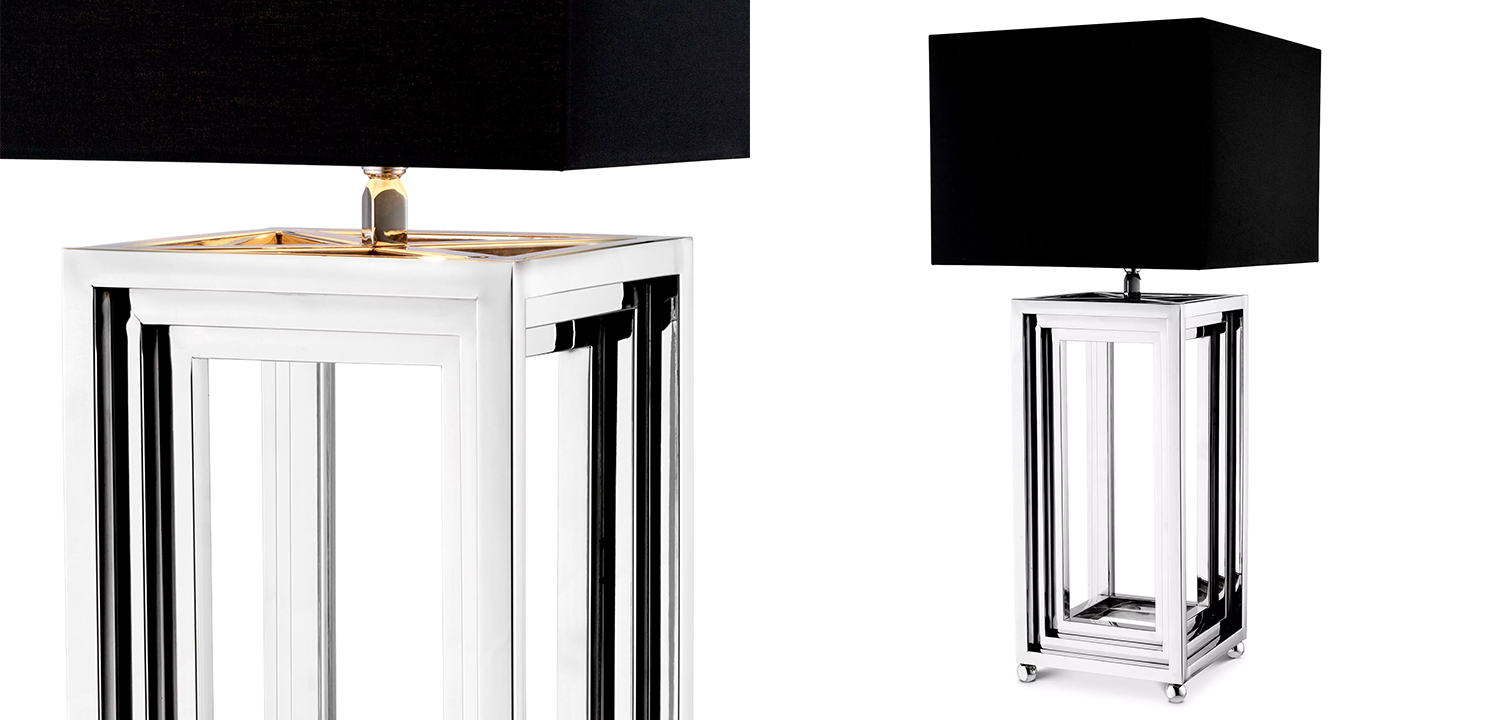 Настольная лампа Eichholtz Table Lamp Menaggio Nickel - фото