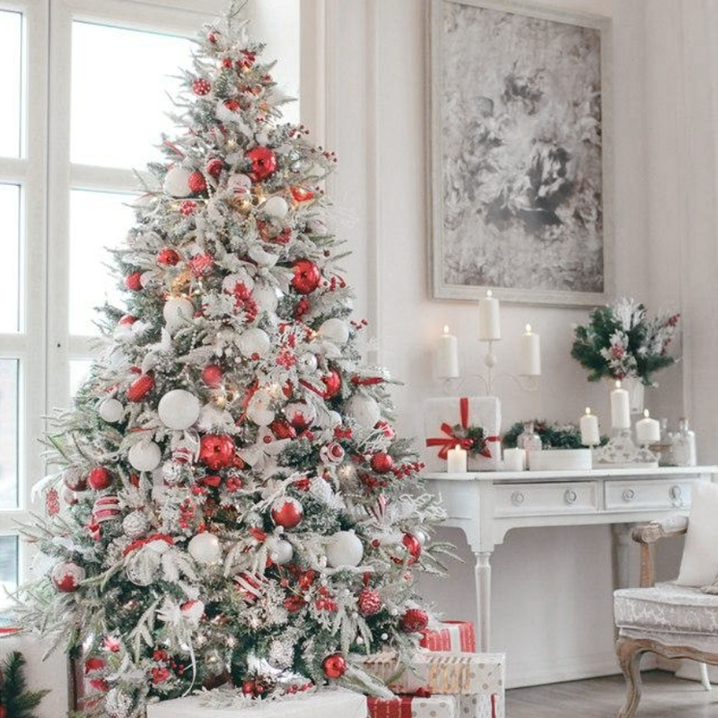 Дизайнерская Елка с Новогодним Декором Снежные Ягоды Christmas tree Snow Berries Красный Белый Зеленый Дизайнерская Елка с Новогодним Декором Снежные Ягоды Christmas tree Snow Berries Красный Белый Зеленый в Тюмени | Loft Concept