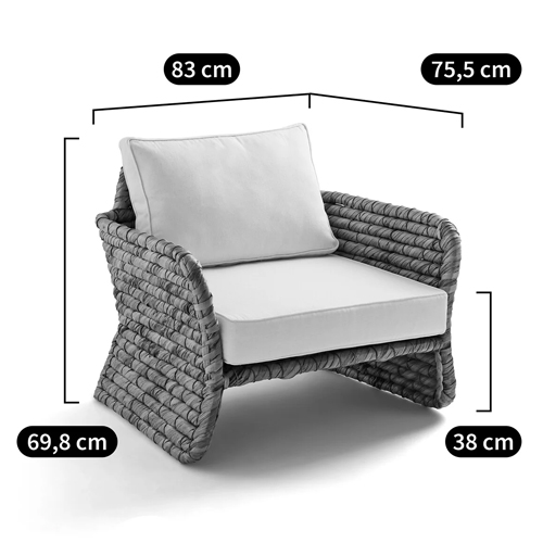 Кресло из плетеного гиацинта Gardner Wicker Armchair Кресло из плетеного гиацинта Gardner Wicker Armchair в Тюмени