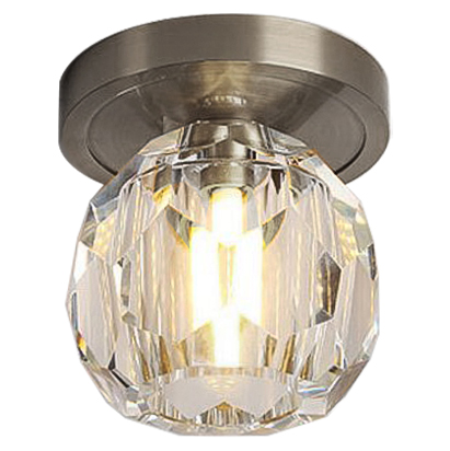 Потолочный светильник  Boule de Cristal Single ceiling light Никель Прозрачное Стекло в Тюмени | Loft Concept 