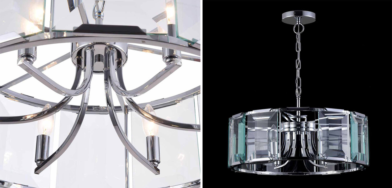 Люстра Harlow Crystal Round Chandelier chrome 6 - фото