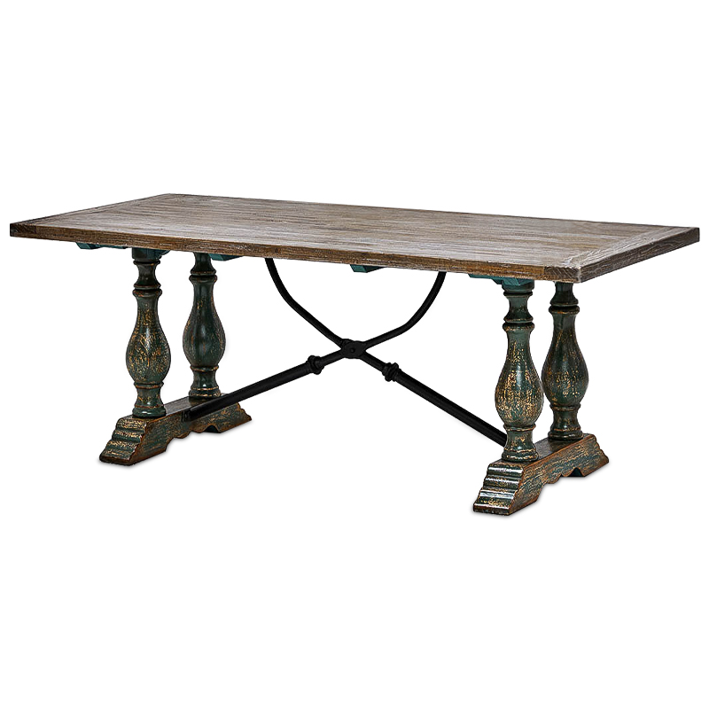 Обеденный стол Stenio Table Коричневый винтаж Черный Изумрудный Обеденный стол Stenio Table Коричневый винтаж Черный Изумрудный в Тюмени | Loft Concept