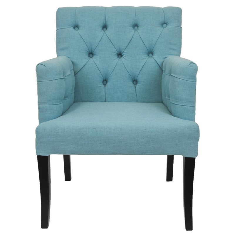 Кресло Addison Chic Armchair blue flax Бирюзовый Черный Кресло Addison Chic Armchair blue flax Бирюзовый Черный в Тюмени | Loft Concept