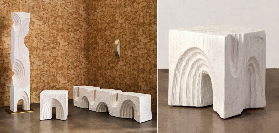 Приставной стол Kelly Wearstler Белый Echo Stool Приставной стол Kelly Wearstler Белый Echo Stool - Loft-Concept в Тюмени
