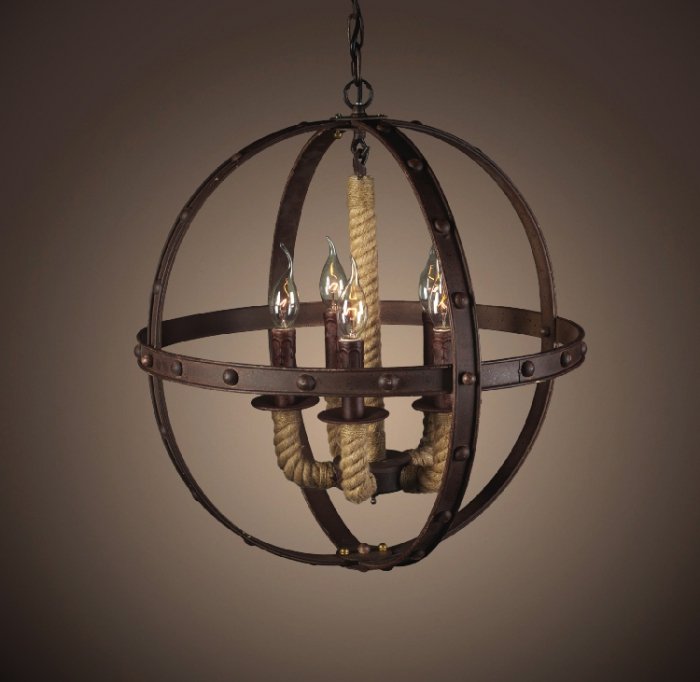 Люстра Spere Loft Rope Light Коричневый Люстра Spere Loft Rope Light Коричневый в Тюмени | Loft Concept