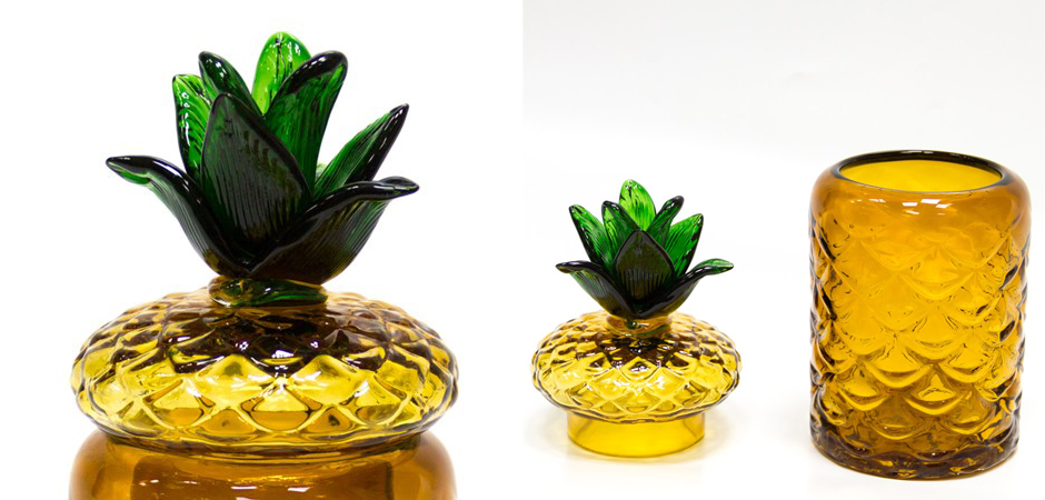 Ваза с крышкой Pineapple Transparent Amber M Ваза с крышкой Pineapple Transparent Amber M - Loft-Concept в Тюмени