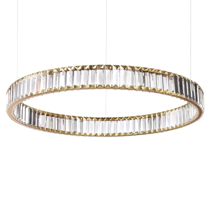 Люстра Хрустальная Ring Horizontal 1 кольцо Золотой Прозрачный в Тюмени | Loft Concept 