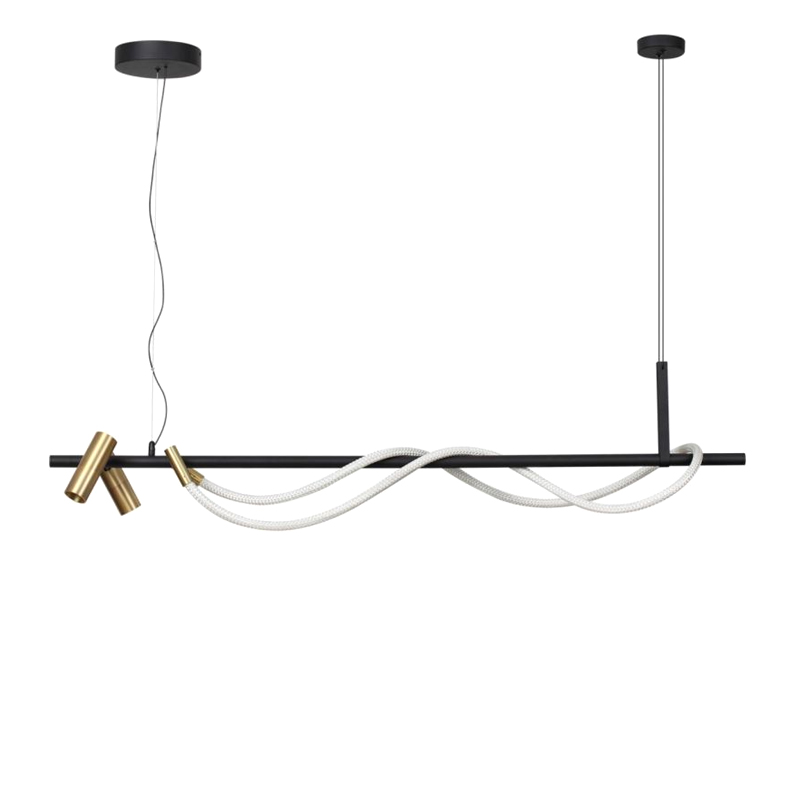 Подвесной Светильник LUKE LAMPCO TRACER LAMP Ширина 144 см Черный Белый Золотой Подвесной Светильник LUKE LAMPCO TRACER LAMP Ширина 144 см Черный Белый Золотой в Тюмени | Loft Concept