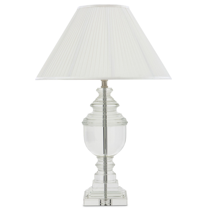 Настольная лампа Eichholtz Table Lamp Noble Прозрачный Белый Никель Настольная лампа Eichholtz Table Lamp Noble Прозрачный Белый Никель в Тюмени | Loft Concept