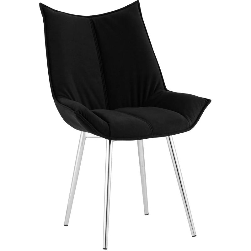 Стул Oslo Chair Черный Велюр Черный Серебряный Стул Oslo Chair Черный Велюр Черный Серебряный в Тюмени | Loft Concept