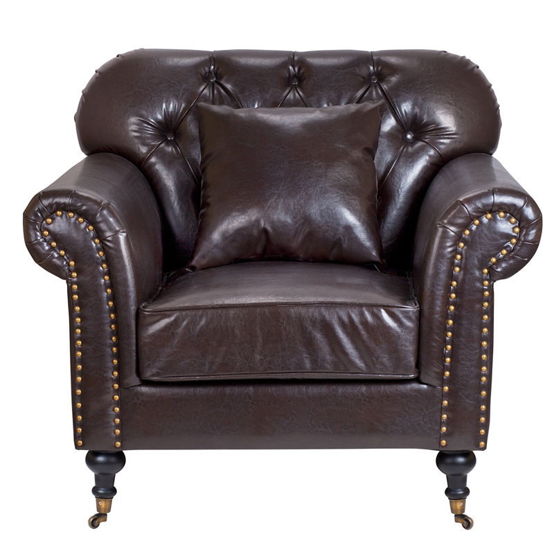 Кресло Taddeo Armchair brown Коричневый Кресло Taddeo Armchair brown Коричневый в Тюмени | Loft Concept