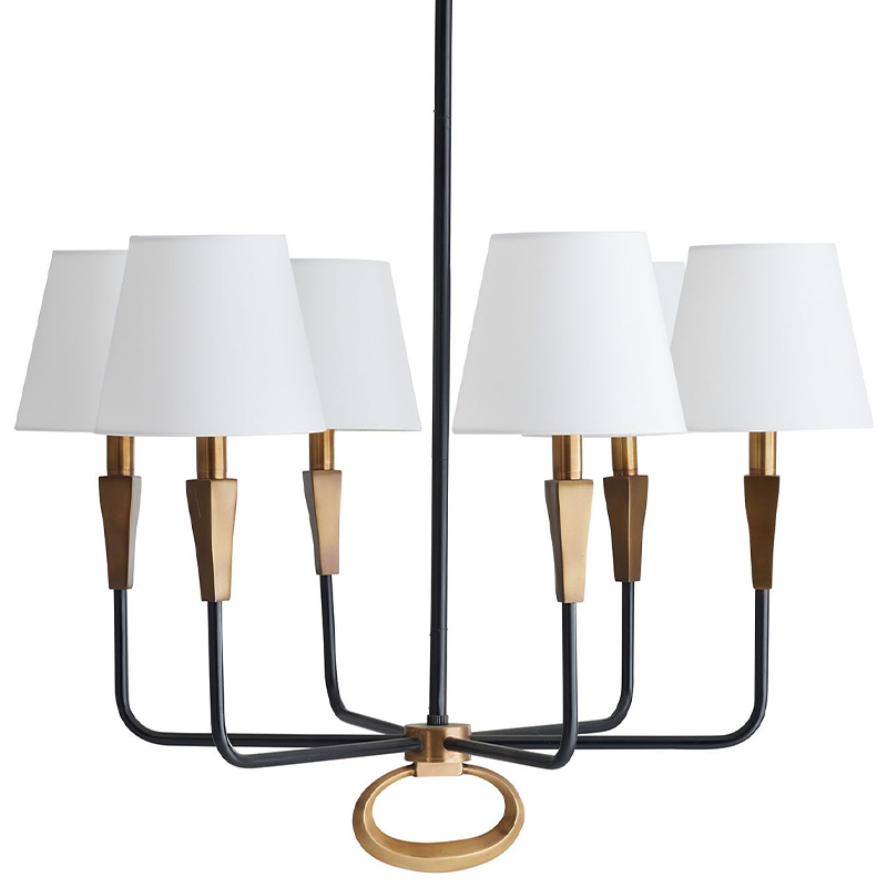 Люстра Arteriors JEREMIAH CHANDELIER Бронза Белый Черный Люстра Arteriors JEREMIAH CHANDELIER Бронза Белый Черный в Тюмени | Loft Concept