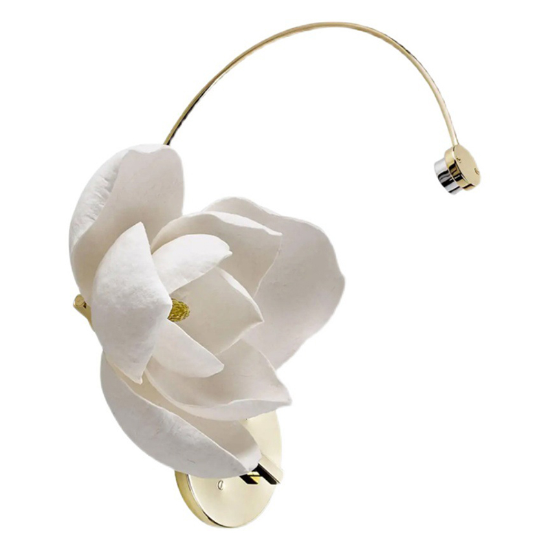 Бра Белый Цветок Lure Sconce by PELLE Белый Глянцевое золото Бра Белый Цветок Lure Sconce by PELLE Белый Глянцевое золото в Тюмени | Loft Concept