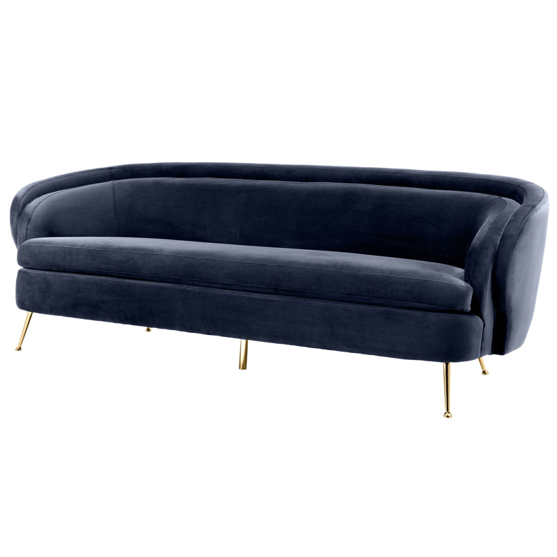 Диван Eichholtz Sofa Orion Синий Латунь Диван Eichholtz Sofa Orion Синий Латунь в Тюмени | Loft Concept