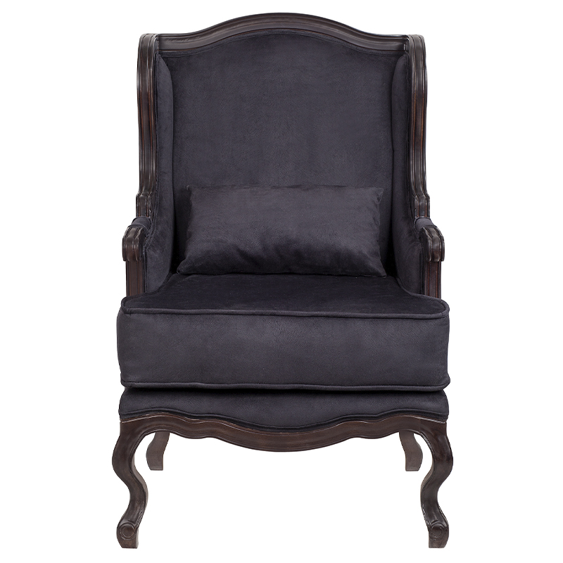 Кресло George Grand Armchair black velour Черный Коричневый Кресло George Grand Armchair black velour Черный Коричневый в Тюмени | Loft Concept