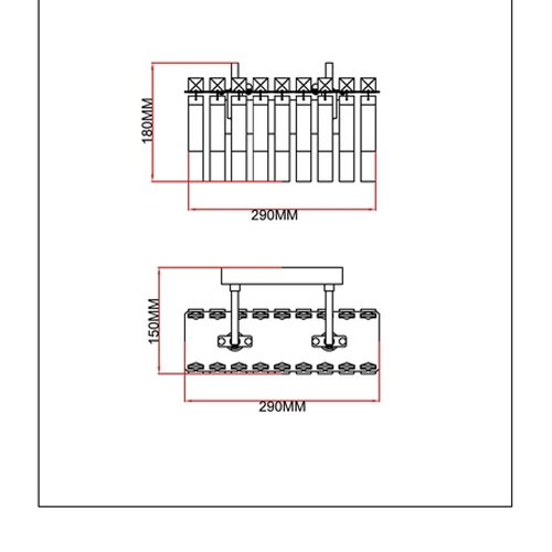 Бра с изогнутыми прозрачными хрустальными элементами в форме дуг Retro FROZEN GLASS в Тюмени