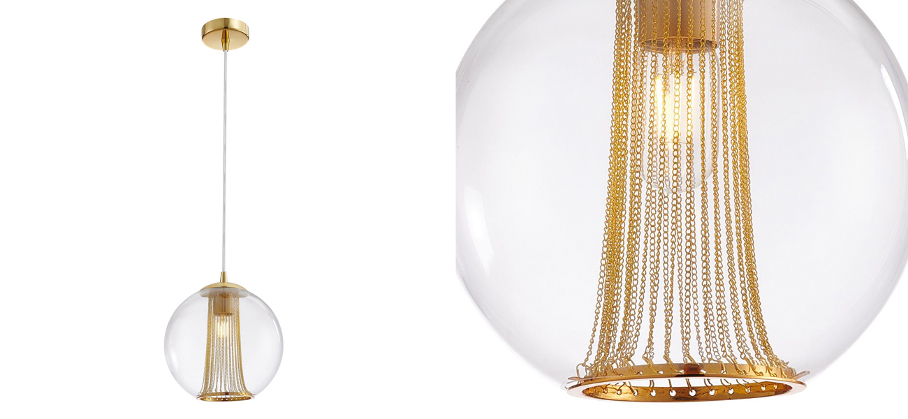 Подвесной светильник с декоративными цепочками CASCADE CHAINS - фото