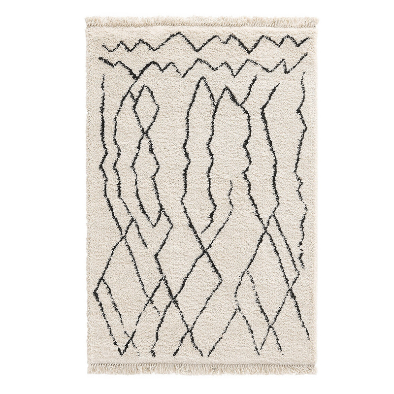 Ковер Oriental Style Carpet II Черно-белый Ковер Oriental Style Carpet II Черно-белый в Тюмени | Loft Concept