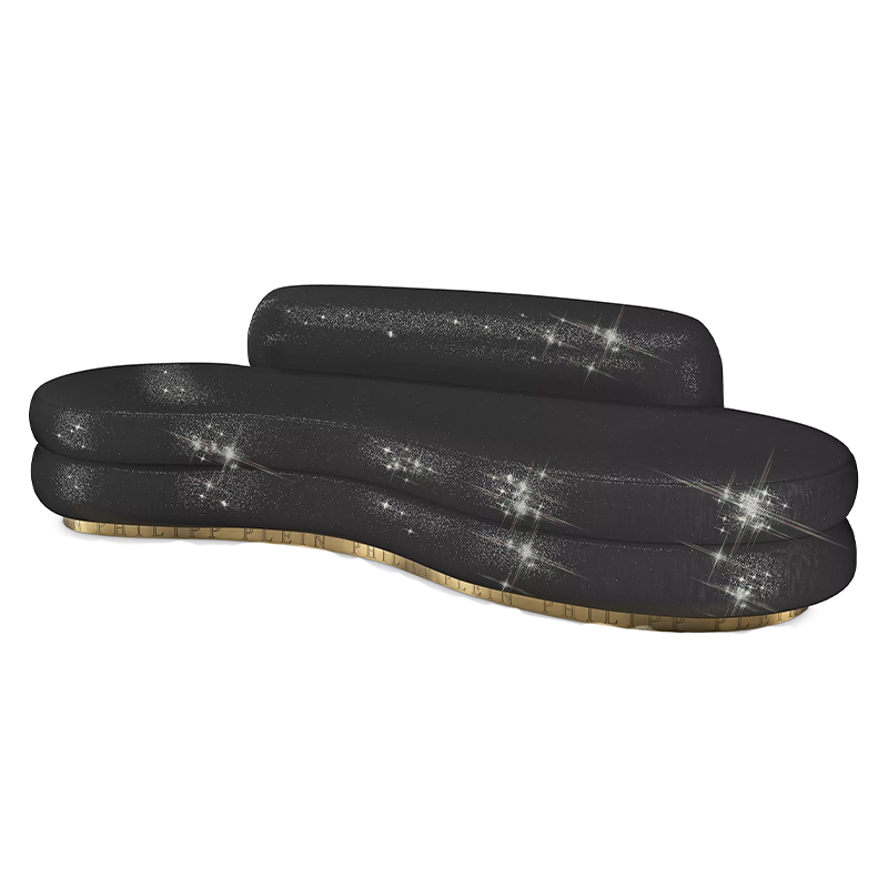 Диван Philipp Plein Sofa Icon Limited Edition Чёрный Черный Латунь Диван Philipp Plein Sofa Icon Limited Edition Чёрный Черный Латунь в Тюмени | Loft Concept