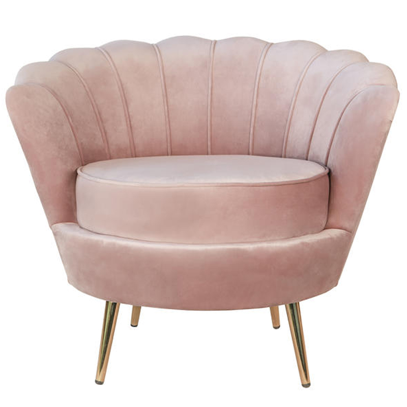 Кресло Розовый велюр Trapezium Pink velvet Розовый пастельный Кресло Розовый велюр Trapezium Pink velvet Розовый пастельный в Тюмени | Loft Concept