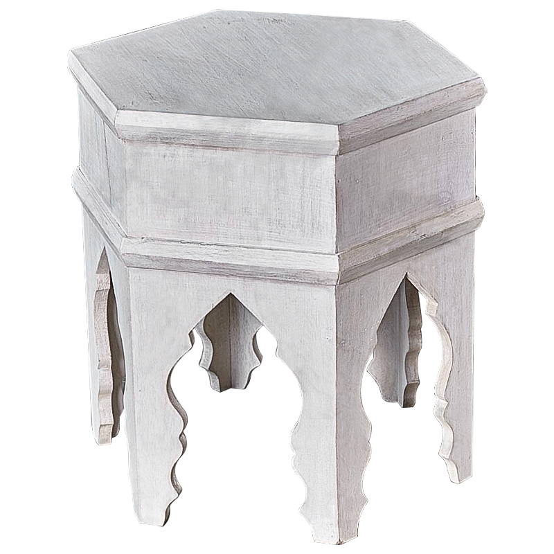 Приставной стол Weimin Grey MangoSide Table Белый Приставной стол Weimin Grey MangoSide Table Белый в Тюмени | Loft Concept